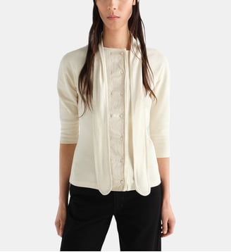 T-shirt Ascot en lin et coton - Lemaire - Écru