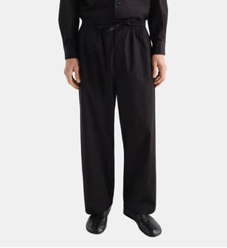 Pantalon de pyjama en sergé de coton - Lemaire - Black