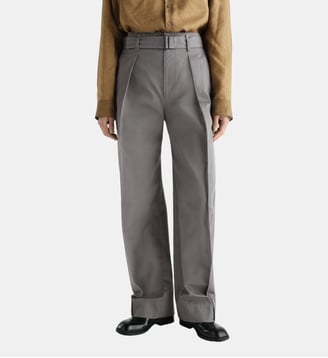 Pantalon Rounded à pli visible - Lemaire - Gris