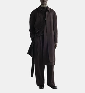 Pardessus ceinturé Belted Overcoat - Lemaire - Moka