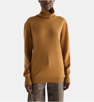 Pull en cachemire à col montant - Lemaire - Cumin
