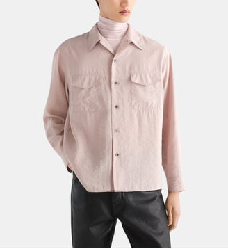 Chemise en soie à poches boutonnées  - Lemaire - Orchid