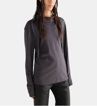 Top avec foulard à nouer - Lemaire - Basalt