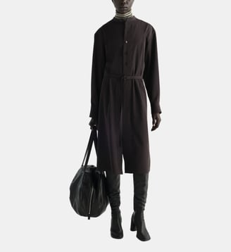 Robe en laine ceinturée - Lemaire - Moka
