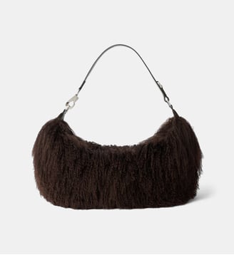 Sac Quiver Clip en agneau - Lemaire - Chocolat noir