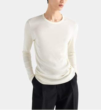 Top à manches longues en coton - Lemaire - Beige clair