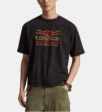 T-shirt à col rond en coton - Polo Ralph Lauren - Noir