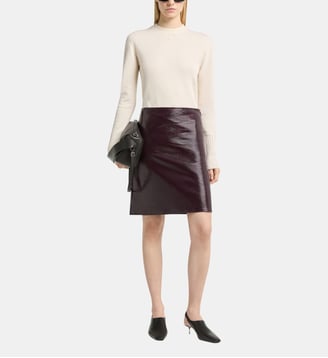 Pull ajusté en laine - Courrèges - Écru