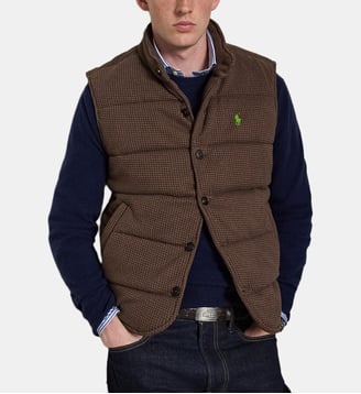 Gilet pied-de-poule côtelé Estate signature - Polo Ralph Lauren - Brun