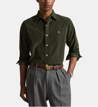 Chemise droite en velours côtelé signature - Polo Ralph Lauren - Olive