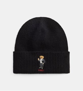 Bonnet en laine et cachemire signature - Polo Ralph Lauren - Noir et multicolore
