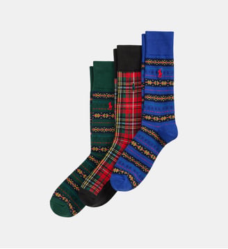 Lot de trois paires de chaussettes - Polo Ralph Lauren - Multicolore