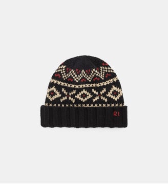 Bonnet en laine mélangée à motif - Polo Ralph Lauren - Multicolore