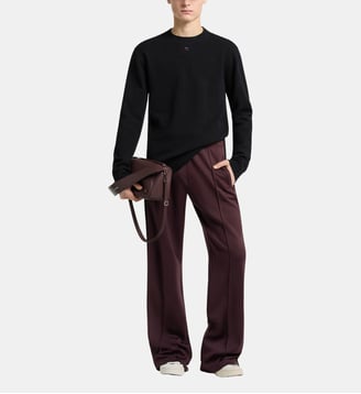 Pull ajusté en laine - Courrèges - Black