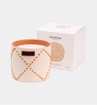 Bougie Parfumée - M - Côté Bougie Marrakech - Blanc et terracotta