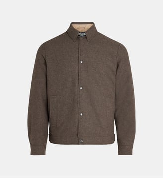 Veste-chemise Keating en flanelle de laine - Woolrich - Marron taupe