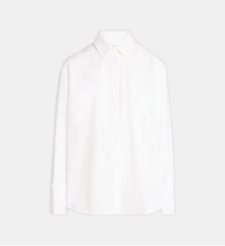 Chemise droite en coton bio - Christian Wijnants - Blanc