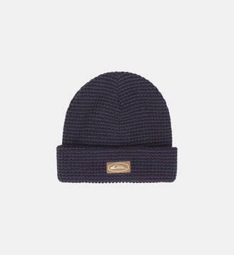 Bonnet en maille bicolore - Quiksilver - Bleu et marron