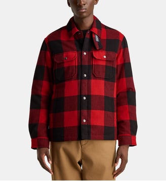 Surchemise Alaskan à carreaux rembourrée en laine mélangée - Woolrich - Rouge et noir
