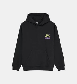 Hoodie droit coton mélangé logo signature - Quiksilver - Noir