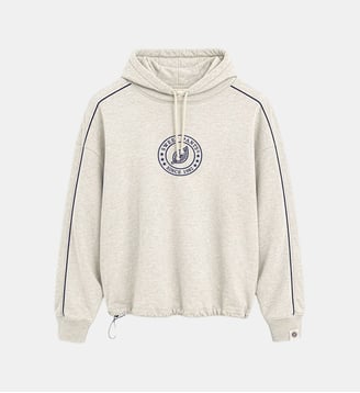 Sweat-shirt à capuche broderie 3D - Sweet Pants - Gris clair