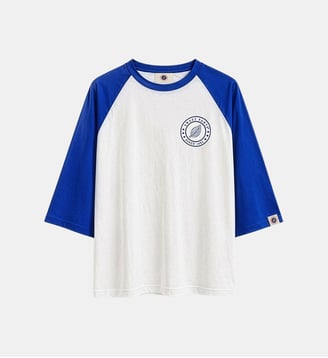Tee shirt bi color delave - Sweet Pants - Bleu electric