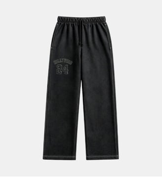 pantalon coupe droite delave - Sweet Pants - Noir