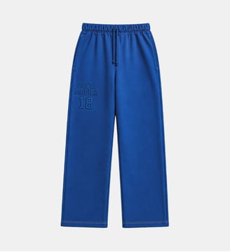 pantalon coupe droite delave - Sweet Pants - Bleu electric