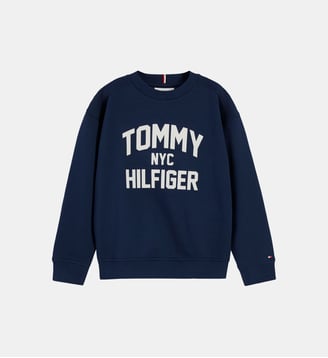 Sweat-shirt signature - Tommy Hilfiger - Bleu marine