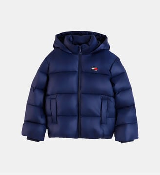 Doudoune Hooded Shiny - Tommy Hilfiger - Bleu marine