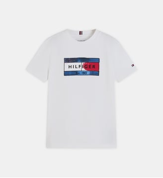 T-shirt drapeau signature - Tommy Hilfiger - Blanc