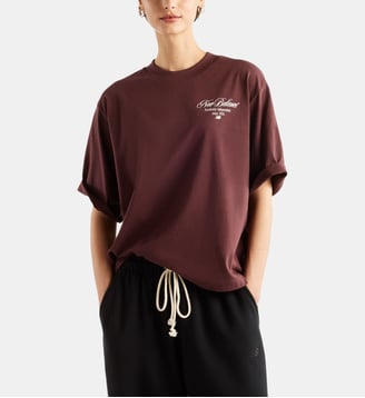 T-shirt Pressed Flowers Relaxed - New Balance - Bordeaux