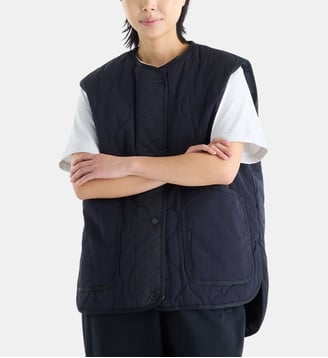 Gilet matelassé à col rond - New Balance - Bleu marine