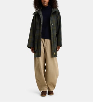 Parka Midi Rotsea - Barbour - Kaki et bleu