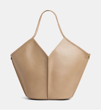 Sac cabas Calella Distressed cuir - Hereu - Beige