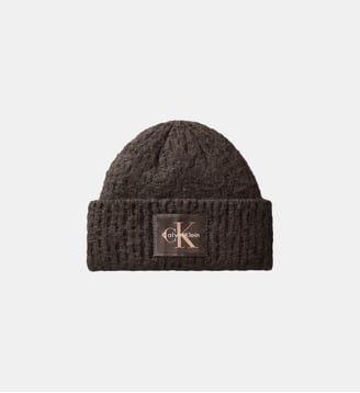 Bonnet en maille à revers - Calvin Klein - Marron foncé
