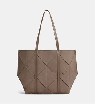 Sac cabas Woven Sueded Carryall - Calvin Klein - Beige moyen