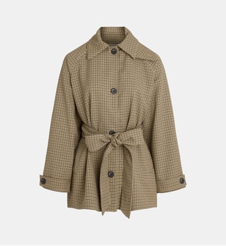 Manteau droit Elio - Nitah - Beige et noir