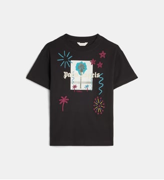 T-shirt palmier coton - Palm Angels - Noir