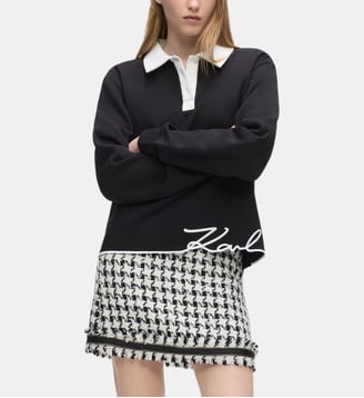 Pull polo signature - Karl Lagerfeld - Noir