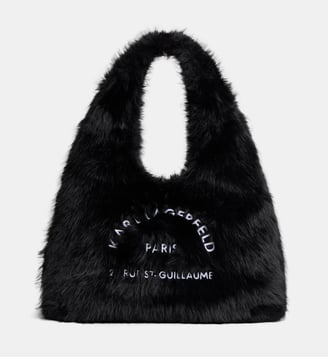 Sac Hobo Sling Fur Rue St Guillaume - Karl Lagerfeld - Noir