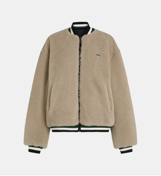 Blouson réversible aspect sherpa - Karl Lagerfeld - Beige et noir