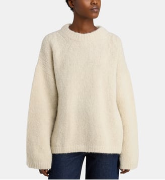 Pull Nina à col rond - Nitah - Écru