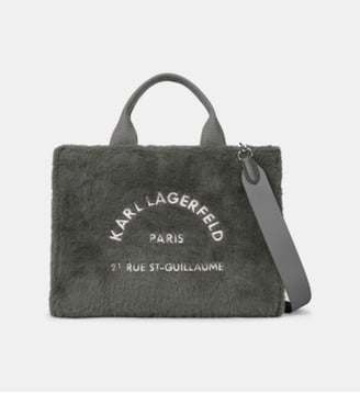 Sac cabas effet fourrure - Karl Lagerfeld - Gris