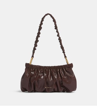 Sac à main en cuir signature - Marni - Marron