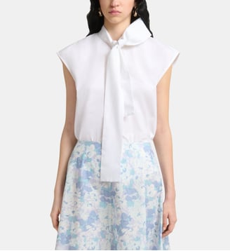 Chemisier en coton sans manches - Marni - White