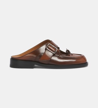 Sabots Bambi en cuir fermeture à boucle - Marni - Brown