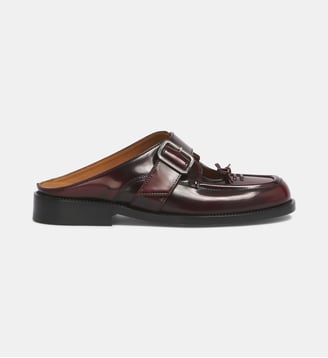 Sabots Bambi en cuir fermeture à boucle - Marni - Black