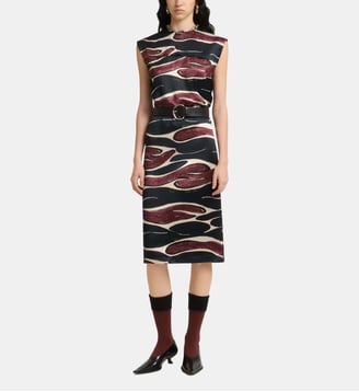 Robe ajustée sans manches imprimé - Marni - Black
