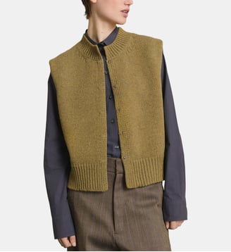 Cardigan sans manche Kalyanee - Soeur - Tilleul